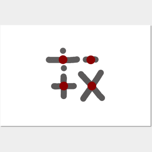 addition subtraction division multiplication math gift symbol design Posters and Art